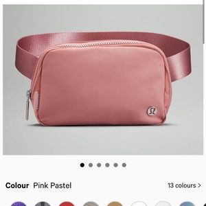 Pink pastel lululemon belt bag